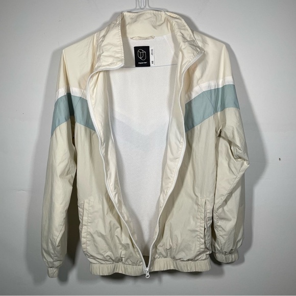 Original Use Jacket Retro Light Windbreaker Track Jacket White Blue Size XS - Picture 6 of 7